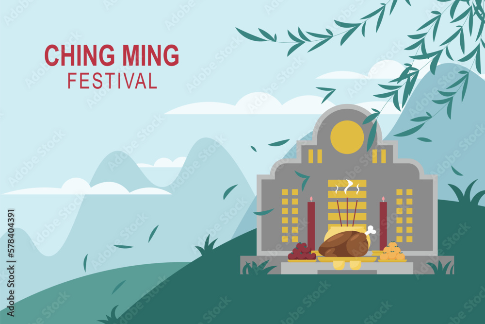 Ching Ming Festival background.