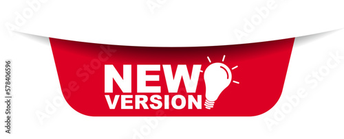 red vector illustration banner new version
