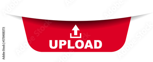 red vector illustration banner upload