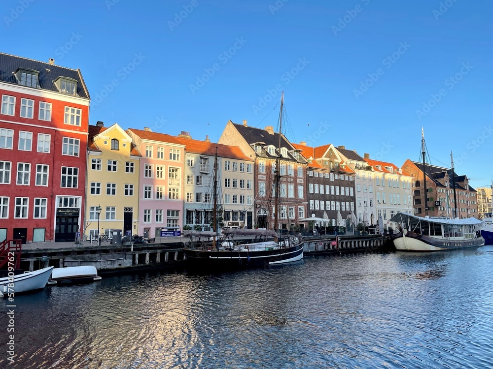 Copenhagen street on water Nyhavn