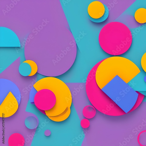 Minimal background for branding and product presentation. Colorful podium with subtle circular geometric pattern. 3d rendering illustration. Clipping path of each element included - generative ai