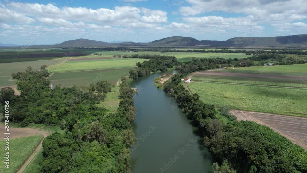 custom made wallpaper toronto digitalCinematic aerial footage of Haughton River near Townsville Queensland Australia