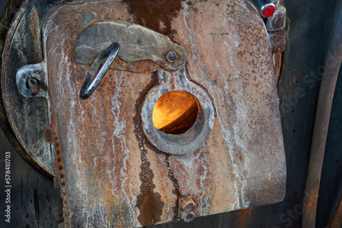 Old coal boiler of the Patagonian Express Train 