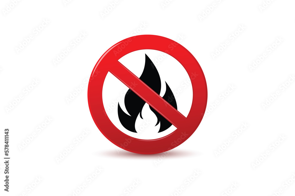 Vector free vector flat design do not fire sign Vector free vector flat design do not fire sign