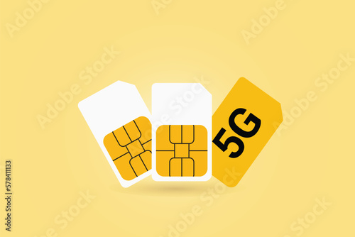 vector mobile 5g sim card chip processor vector, sim card CPU processor.