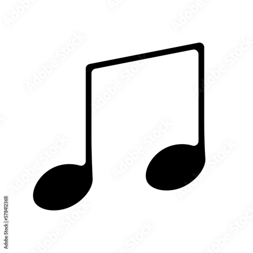 Note vector. Music note icon vector. Melody symbol vector icon. Music icon vector.