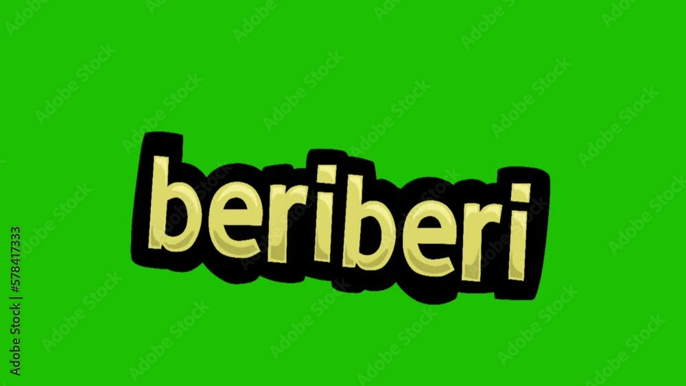 Green screen animation video written BERIBERI Green screen animation video written BERIBERI