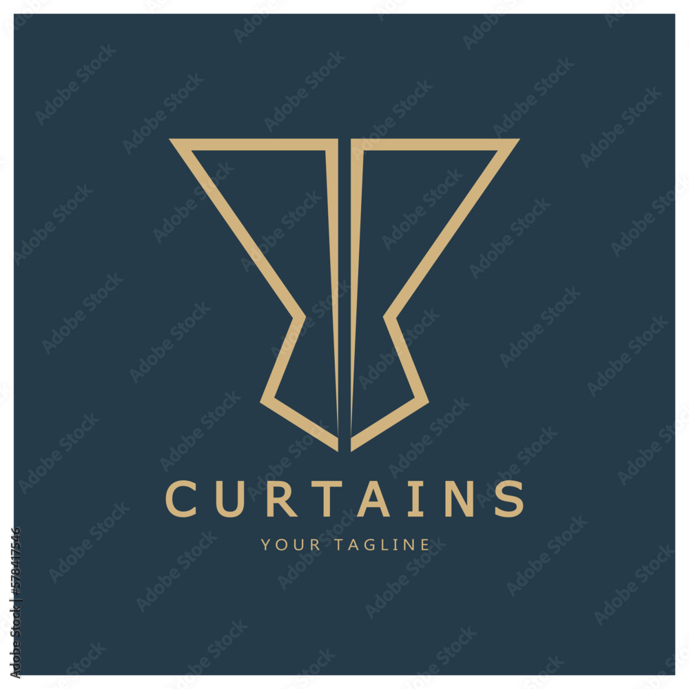 curtain logo illustration template,for Theater, home,hotel and apartment,furniture,badge,curtain business,vector curtain logo illustration template,for Theater, home,hotel and apartment,furniture,badge,curtain business,vector