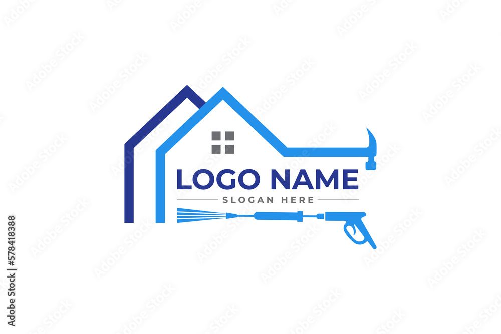 home repair, roofing, remodeling, handyman, home renovation, decor logo	
