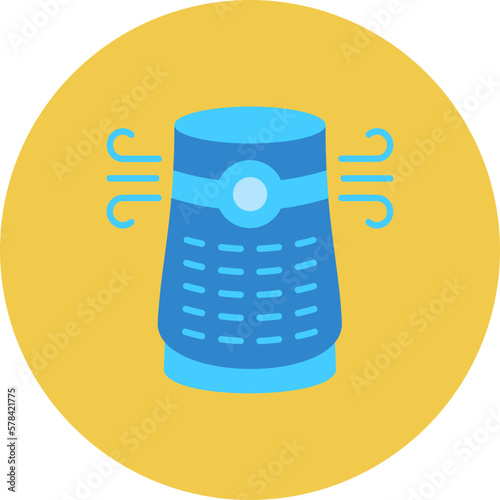 Air Purifier Multicolor Circle Flat Icon