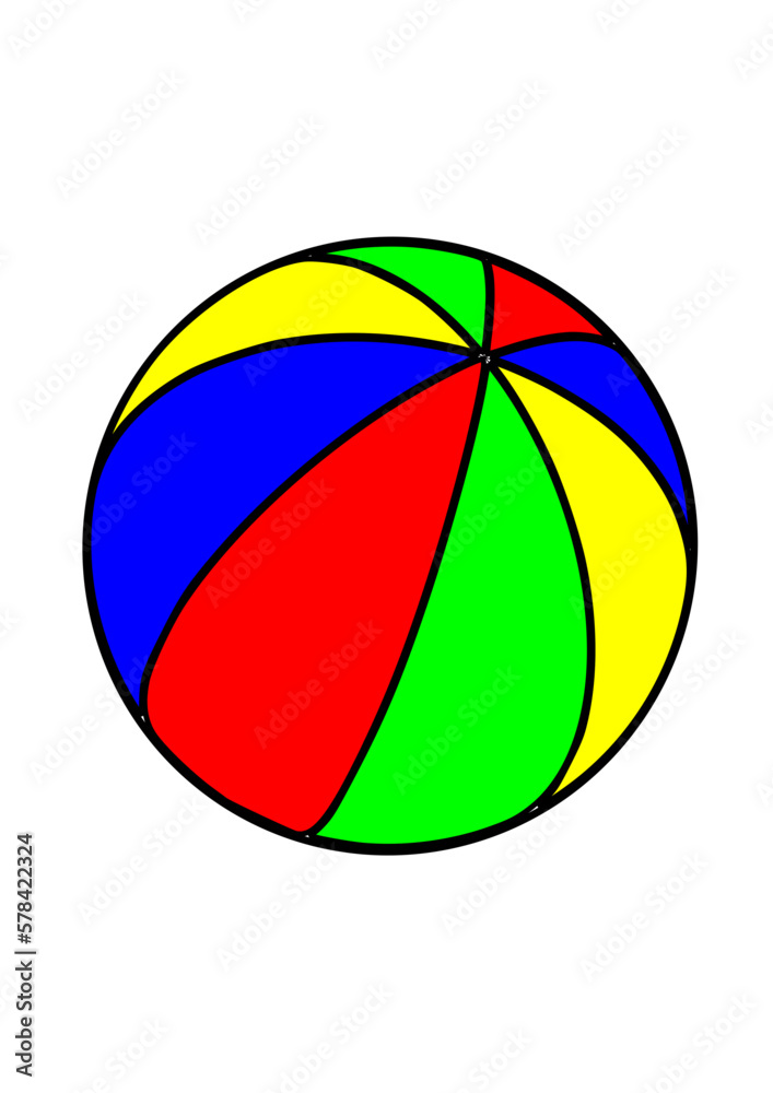 strandball aus acht buntn segmenten strandball aus acht buntn segmenten