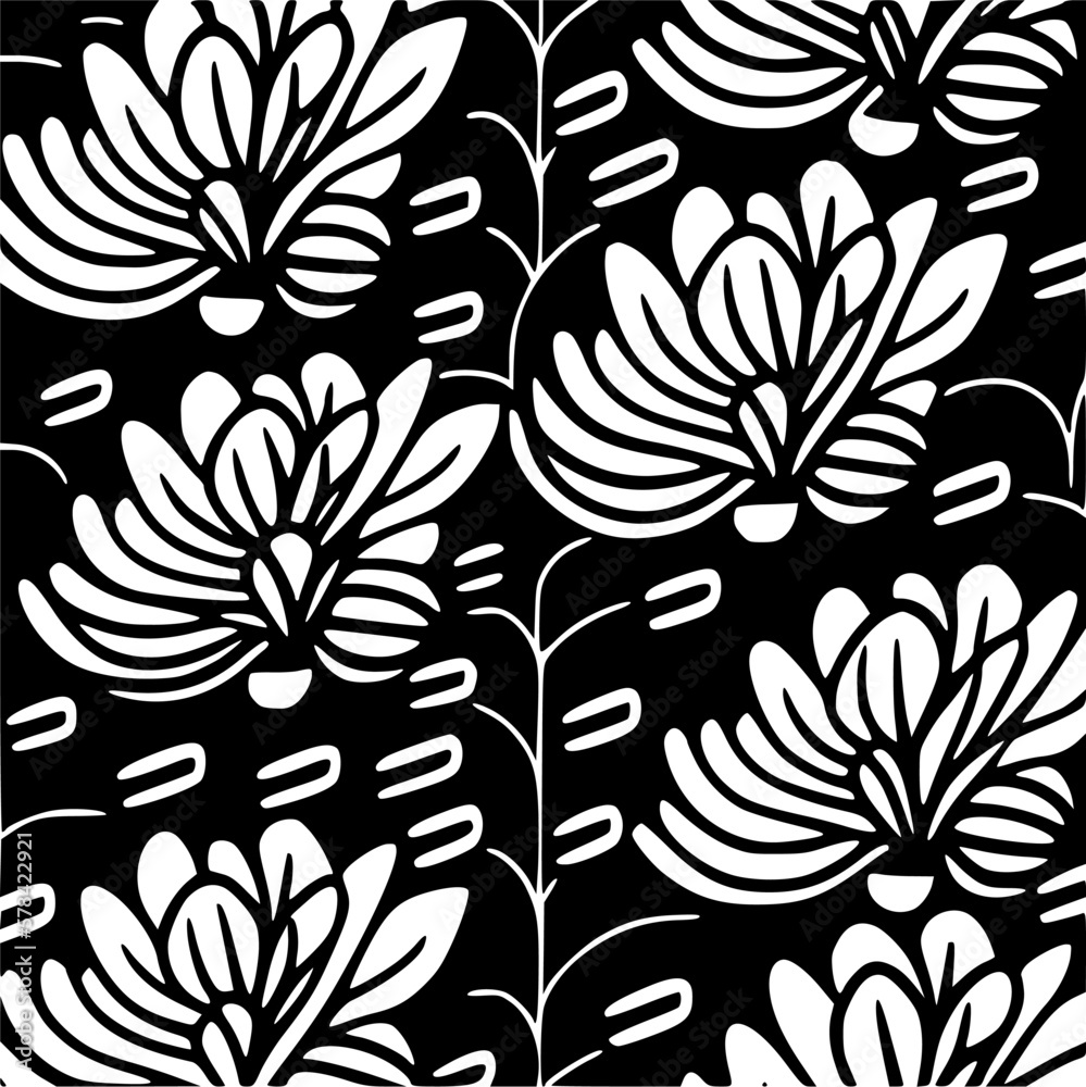 Flower Pattern - Minimalist and Flat Logo - Vector illustration