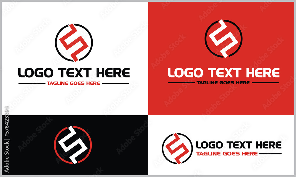 Fototapeta premium S Abstract Alphabet Letter Logo Design Set