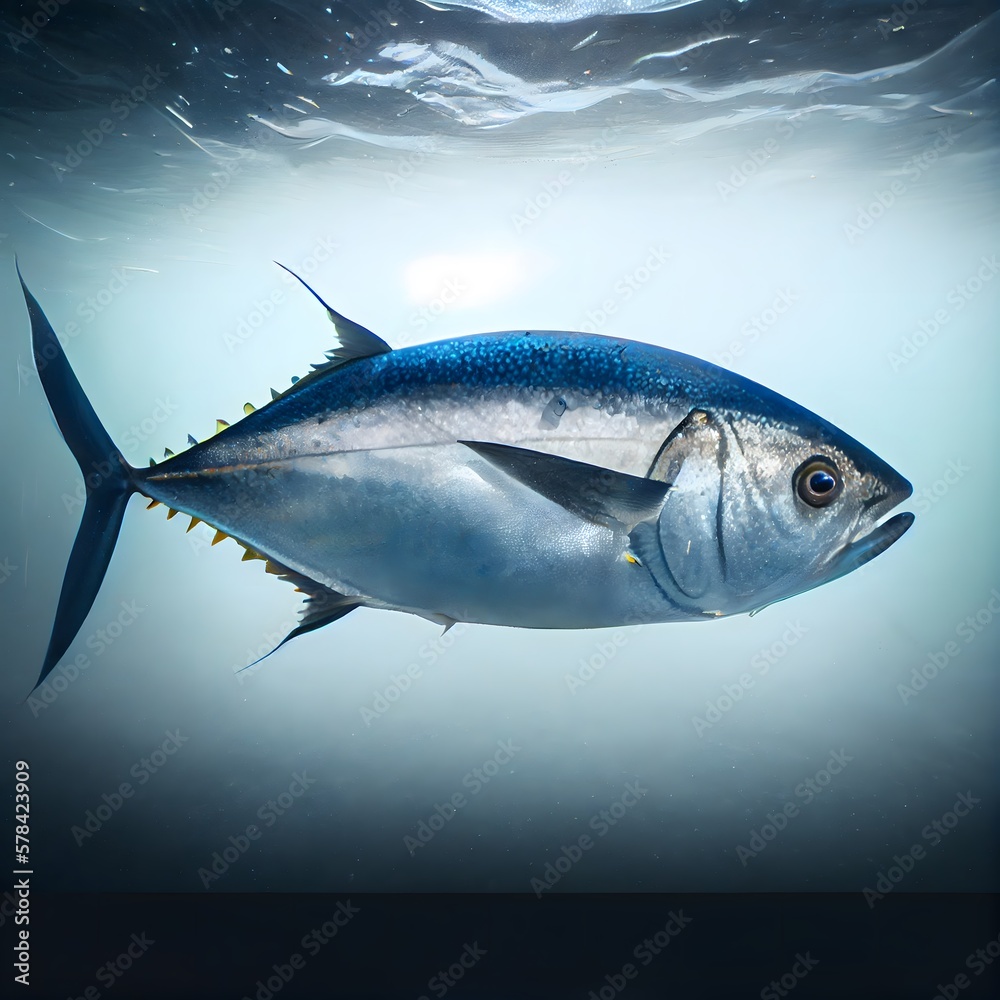 atlantic bluefin tuna swimming in the sea ocean generative ai atlantic bluefin tuna swimming in the sea ocean generative ai