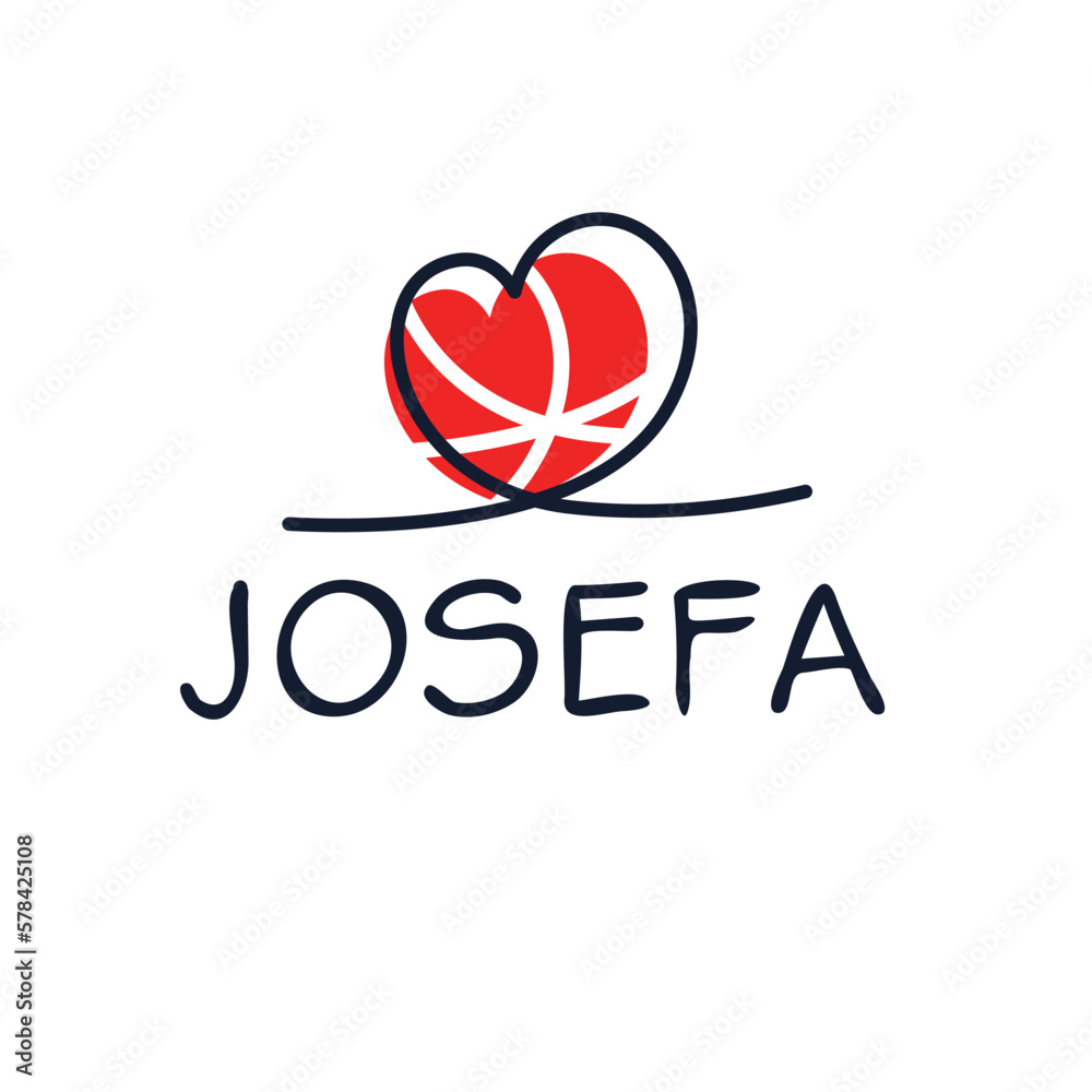 Creative (Josefa) name, Vector illustration.
