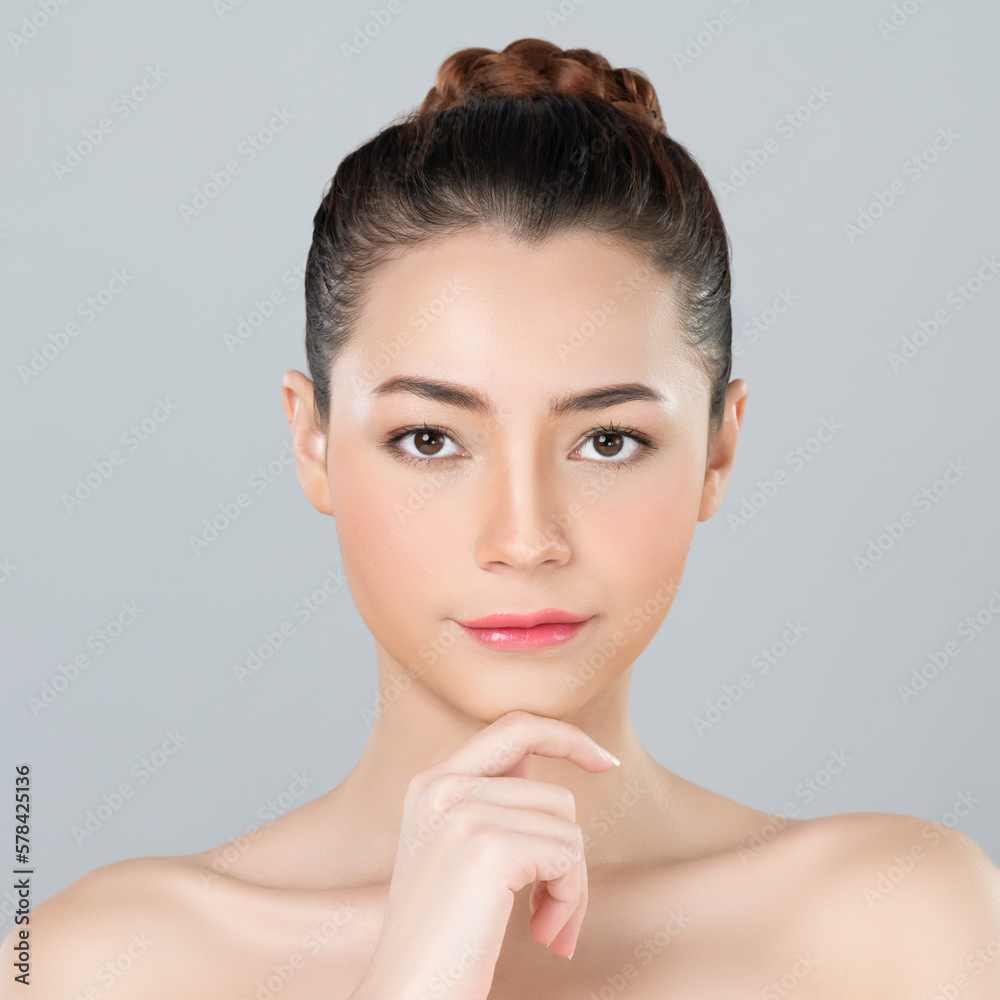 Beautiful Woman Soft Makeup And Perfect Skin Stock Photo