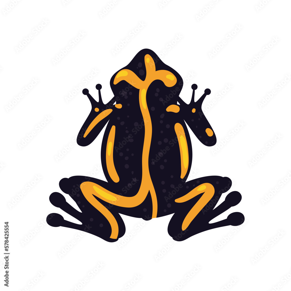 Fototapeta premium flat yellow frog
