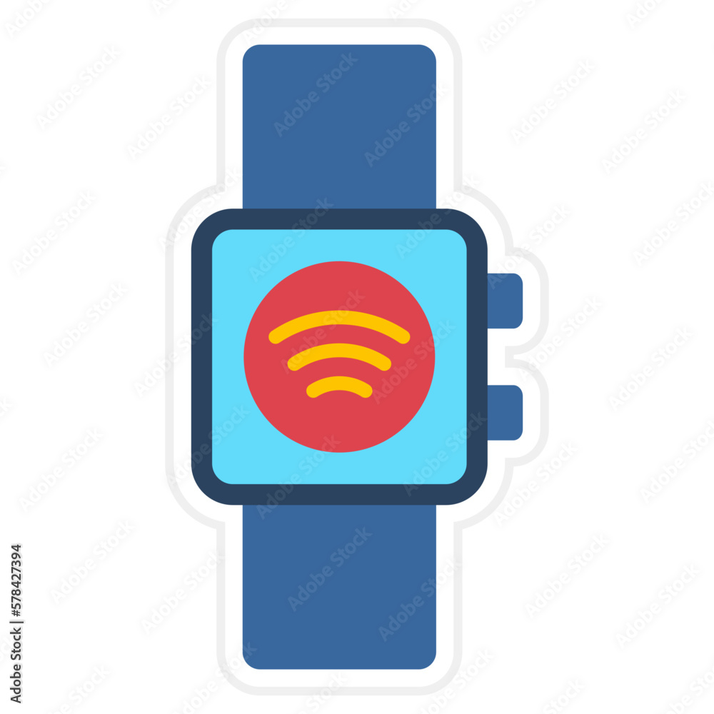 Smart Watch Sticker Icon