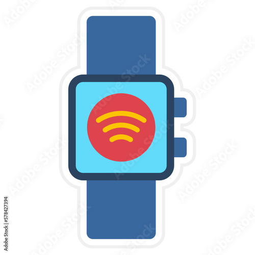 Smart Watch Sticker Icon