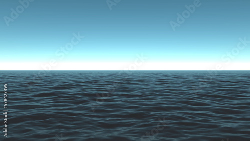 Sea ocean Perfect straight Horizon Calm sea and blue horizon, 2023 