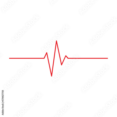 Heart beat monitor pulse line art vector icon, Ecg heartbeat.