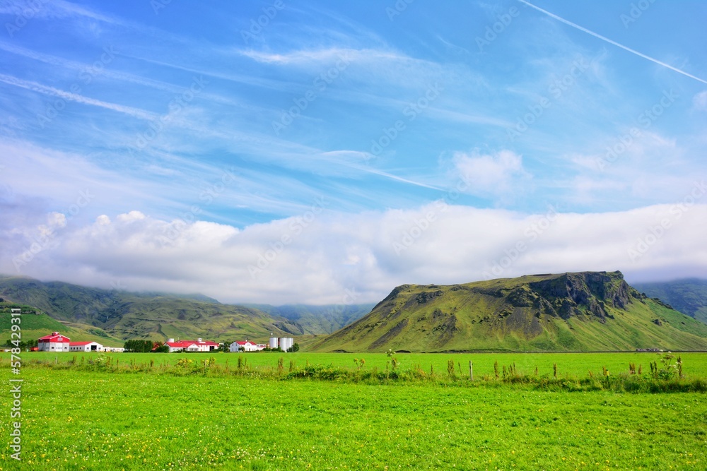 Scenic driving on Ring Road, Iceland Scenic driving on Ring Road, Iceland