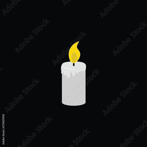 Realistic vector white candles with fire on transparent. aromatic candle sticks with burning flames.