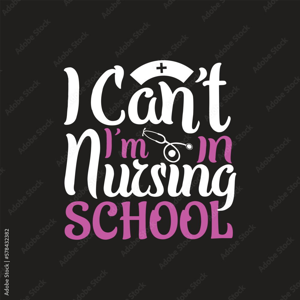 Obraz premium Nurse typographic quotes design vector.