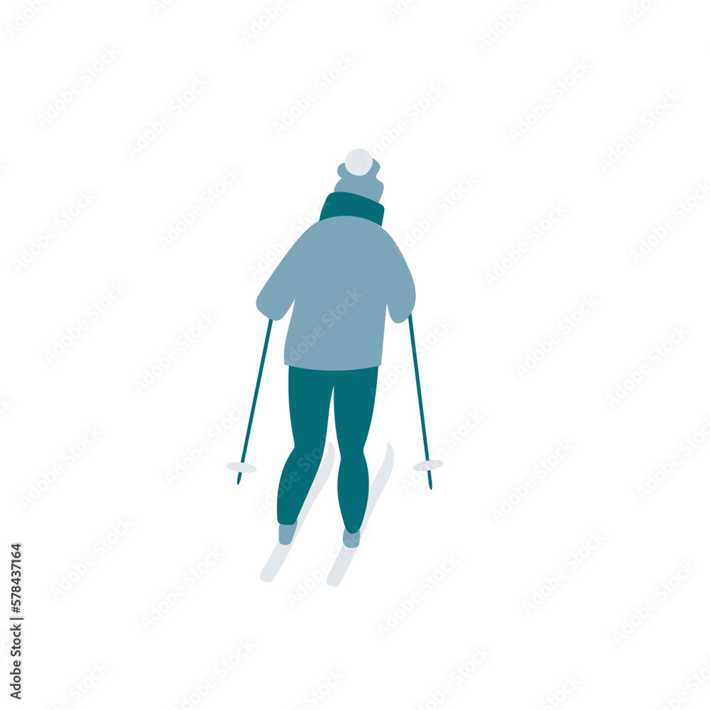 Abstract woman doing winter sport vector illustration. Abstract woman doing winter sport vector illustration.