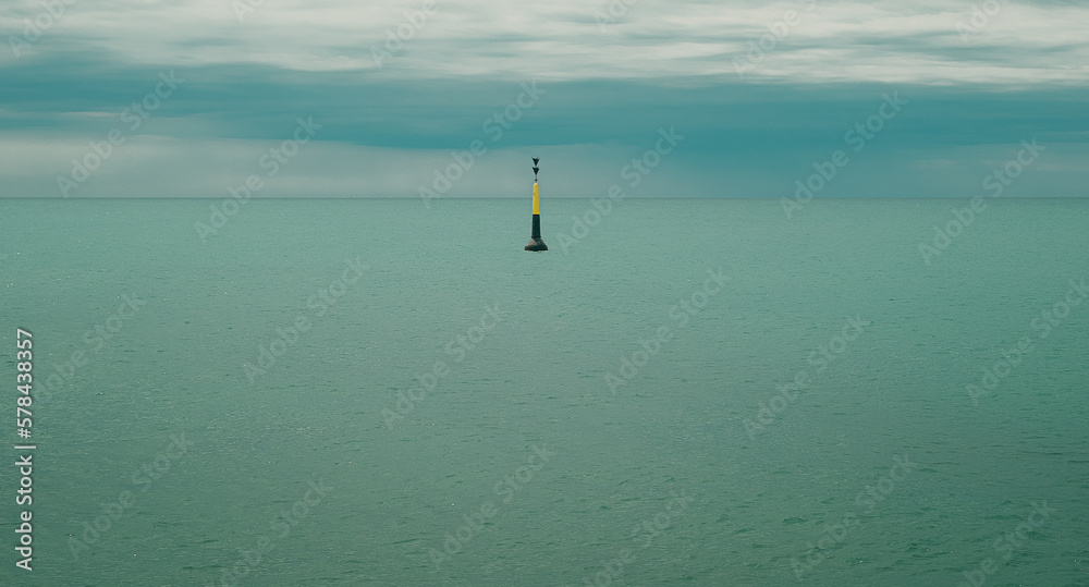 Fototapeta premium sea buoy on middle 