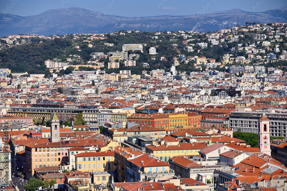 old town in Nice cityscape France old town in Nice cityscape France