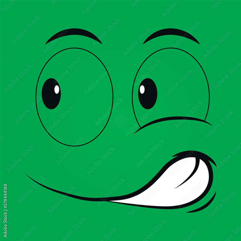 Abstraction. Cartoon expression. Human emotions. Vector illustration