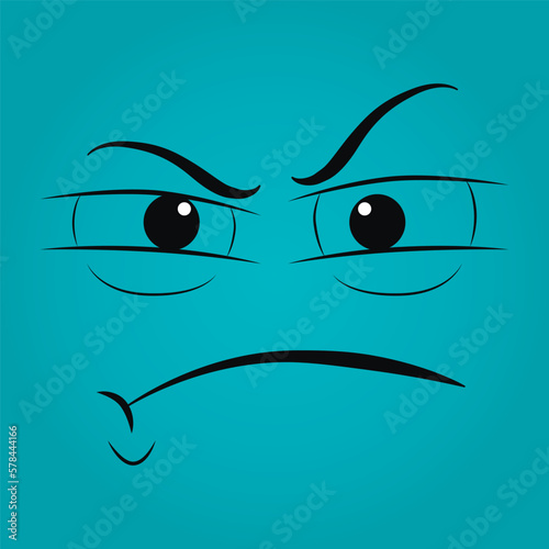 Obraz na płótnie Abstraction. Cartoon expression. Human emotions. Vector illustration w salonie