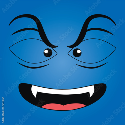 Obraz na płótnie Abstraction. Cartoon expression. Human emotions. Vector illustration w salonie