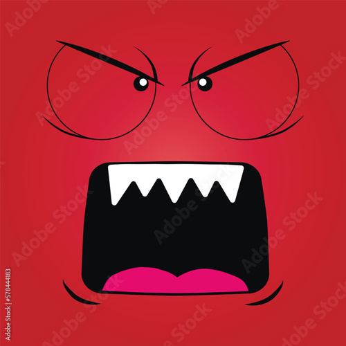 Obraz na płótnie Abstraction. Cartoon expression. Human emotions. Vector illustration w salonie