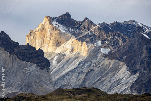 Impressive mountains of Torres del Paine National Park in Chile, Patagonia, South America