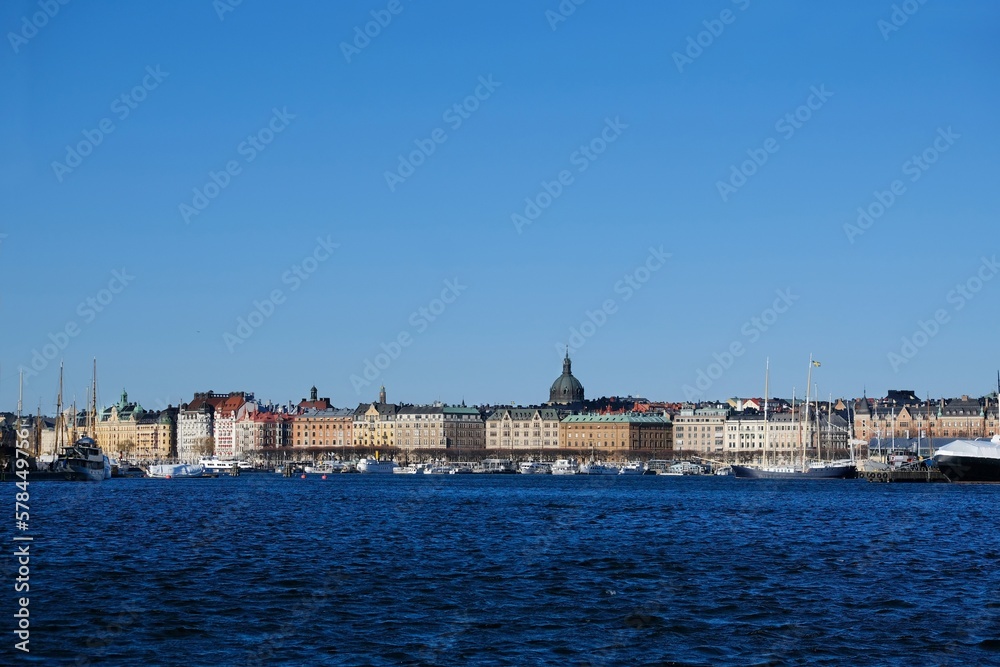 Panorama of Stockholm, waterfront view. Sweden, Scandinavia