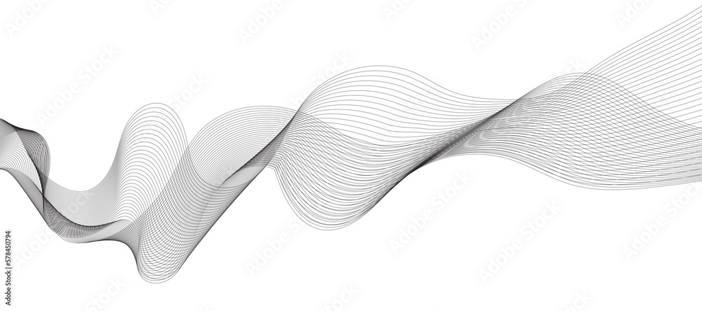 Abstract grey smooth element swoosh speed wave modern stream background. Abstract wave line for banner, template, wallpaper background with wave design. Vector illustration Abstract grey smooth element swoosh speed wave modern stream background. Abstract wave line for banner, template, wallpaper background with wave design. Vector illustration