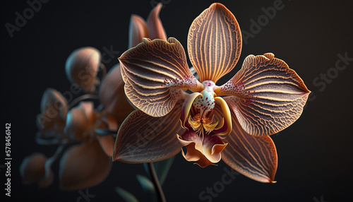 Orchid Flower. Generative AI.