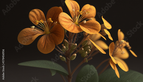 Tanners Cassia Flower. Generative AI.