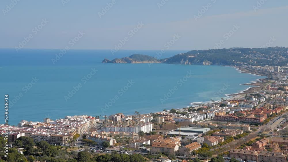 Scenic view of Jávea Xàbia bay in the Mediterranean Sea Scenic view of Jávea Xàbia bay in the Mediterranean Sea