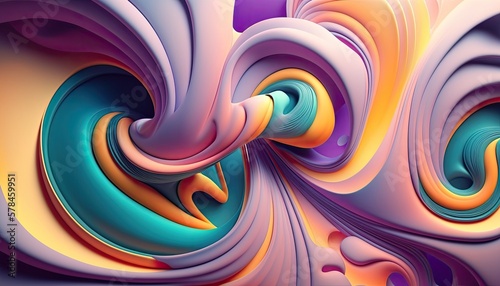 Abstract colorful swirl background wallpaper created with generative AI technology