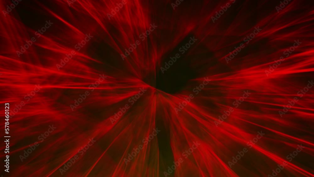 4K Red Abstract Crystalized Beams. Colorful Gradient Spiritual Light Streams. Marmoreal Hyperspace Animation Blurred Glass Refraction Plasma Stock Video.