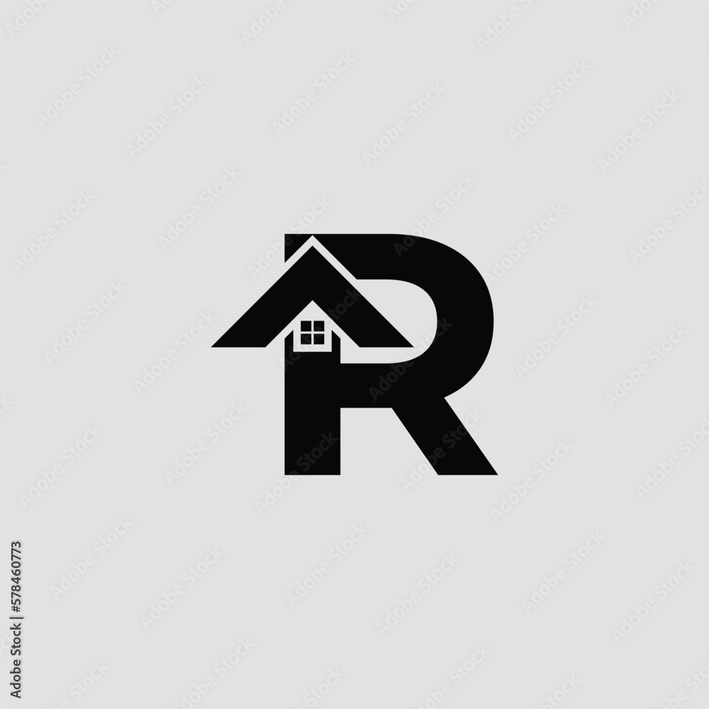 Letter R Real Estate Logo Design Element. Letter R Stock Vector Illustration Template Letter R Real Estate Logo Design Element. Letter R Stock Vector Illustration Template