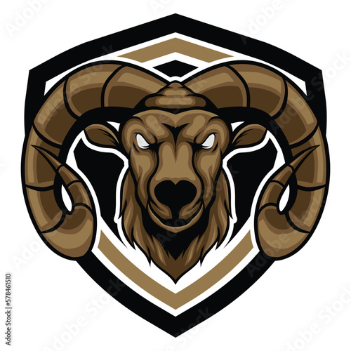 Premium sheep logo mascot vector illustration