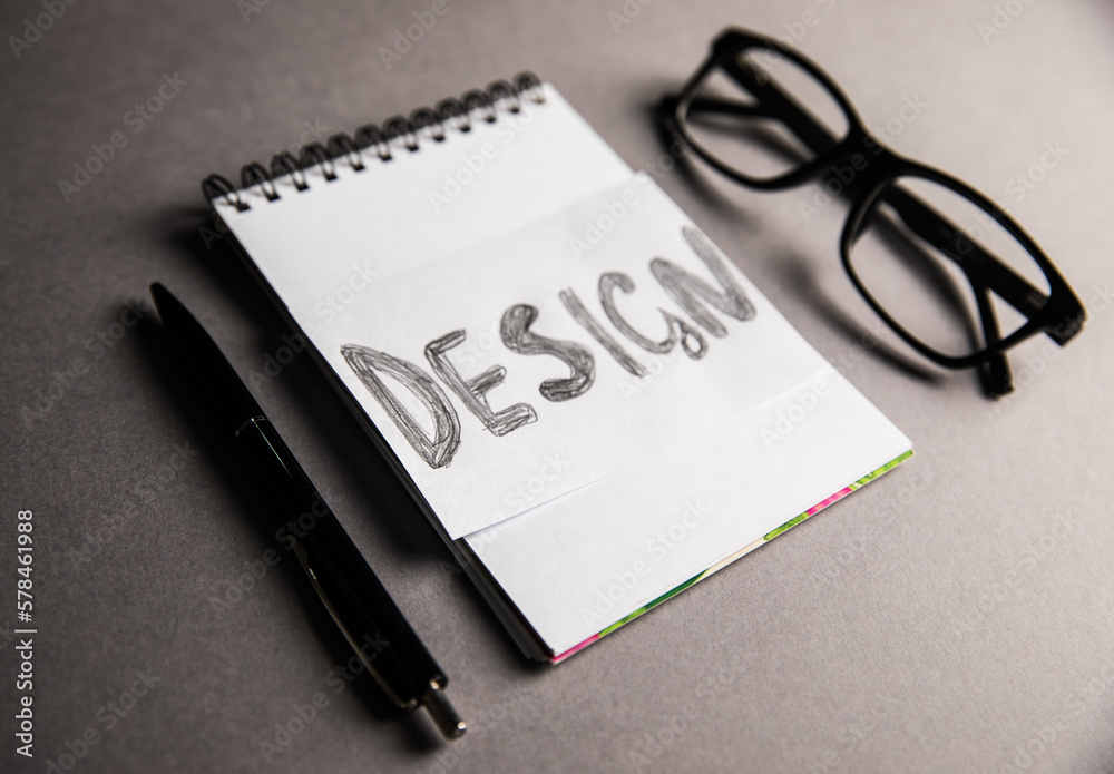 Inscription design on a notepad Inscription design on a notepad