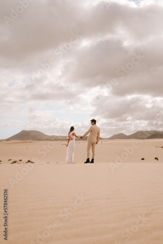 married couple in the desert