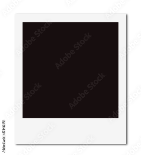 Isolated White Polaroid Frame with Shadow