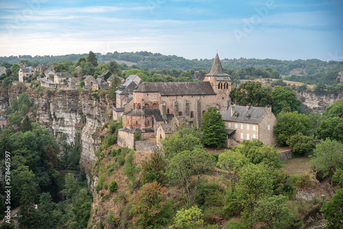 Canyon of Bozouls and its architecture in Aveyron, France © sissoupitch
