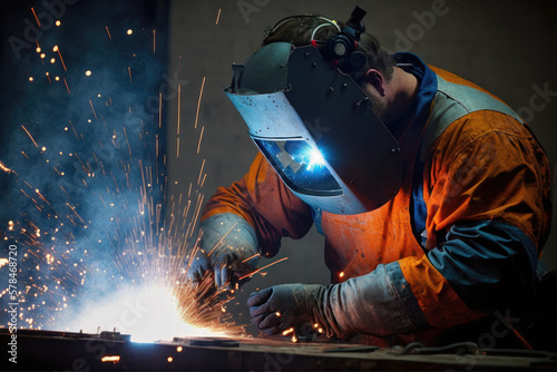 Sparks Fly: The Art of Industrial Welding. Generative Ai